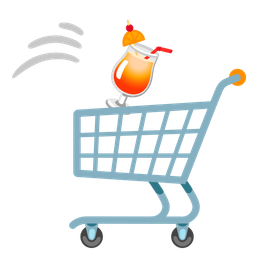 Tropical drink and Shopping cart