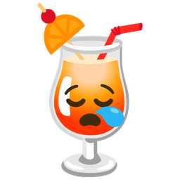 Tropical drink and Sleepy face