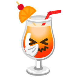 Tropical drink and Sneezing face