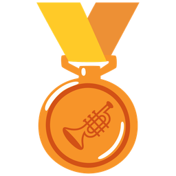 Trumpet and 3rd place medal