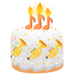 Trumpet and Birthday cake