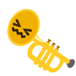 Trumpet and Confounded face