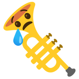 Trumpet and Crying face