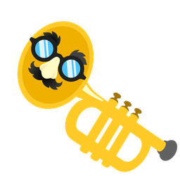 Trumpet and Disguised face