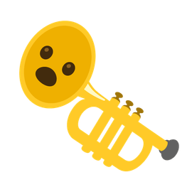 Trumpet and Face with open mouth