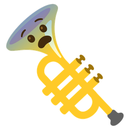 Trumpet and Fearful face