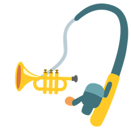 Trumpet and Fishing pole