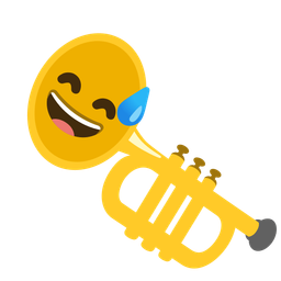Trumpet and Grinning face with sweat