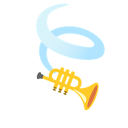 Trumpet and Leaf fluttering in wind