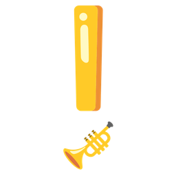 Trumpet and Red exclamation mark