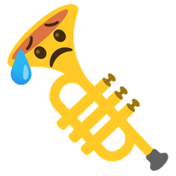 Trumpet and Sad but relieved face