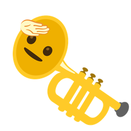 Trumpet and Saluting face