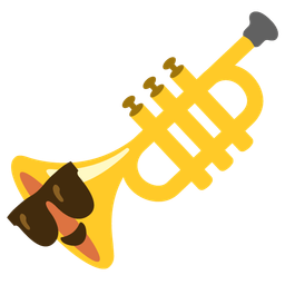 Trumpet and Smiling face with sunglasses