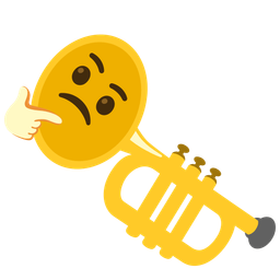 Trumpet and Thinking face