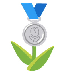 tulip and 2nd place medal