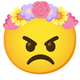 tulip and angry face