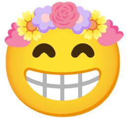 Tulip and Beaming face with smiling eyes