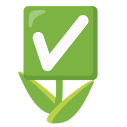 tulip and check mark button