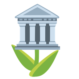 tulip and classical building