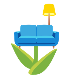 tulip and couch and lamp
