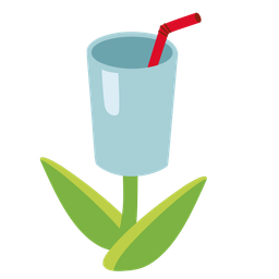 tulip and cup with straw