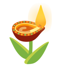 tulip and diya lamp