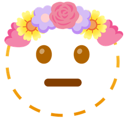 tulip and dotted line face