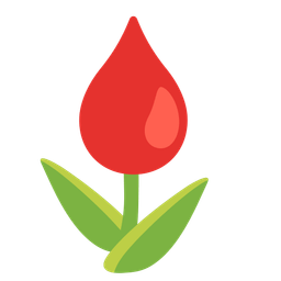 tulip and drop of blood