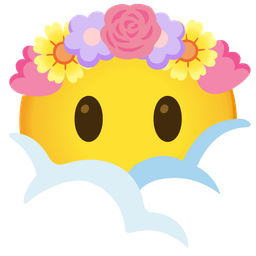 tulip and face in clouds