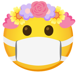 tulip and face with medical mask