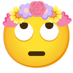 tulip and face with rolling eyes