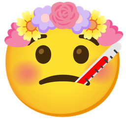 tulip and face with thermometer