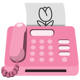 tulip and fax machine