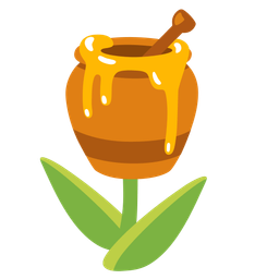 tulip and honey pot