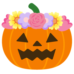 tulip and jack-o-lantern