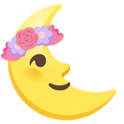 tulip and last quarter moon face