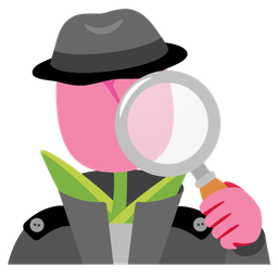 tulip and magnifying glass tilted right