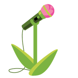 tulip and microphone