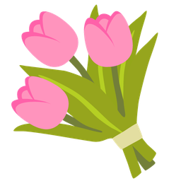 tulip and pink heart