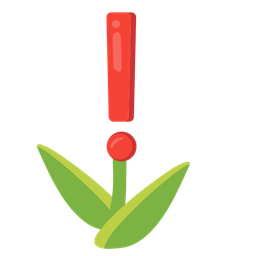 tulip and red exclamation mark