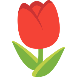 tulip and red heart