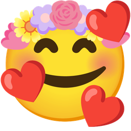 Tulip and Smiling face with hearts