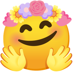 Tulip and Smiling face with open hands