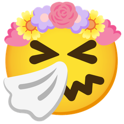 tulip and sneezing face