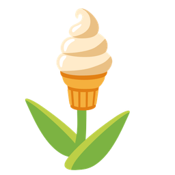 tulip and soft ice cream