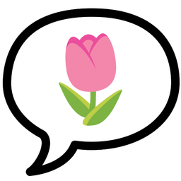 tulip and speech balloon