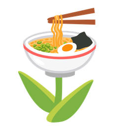 tulip and steaming bowl