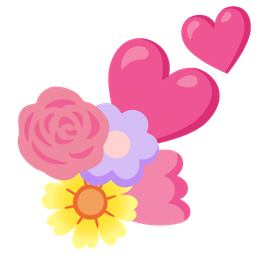 tulip and two hearts