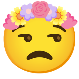 tulip and unamused face