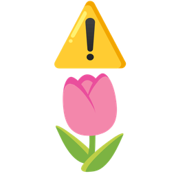 tulip and warning